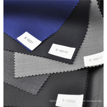 Hot sale blue worsted wool polyester blended plain fabric for suit uniform